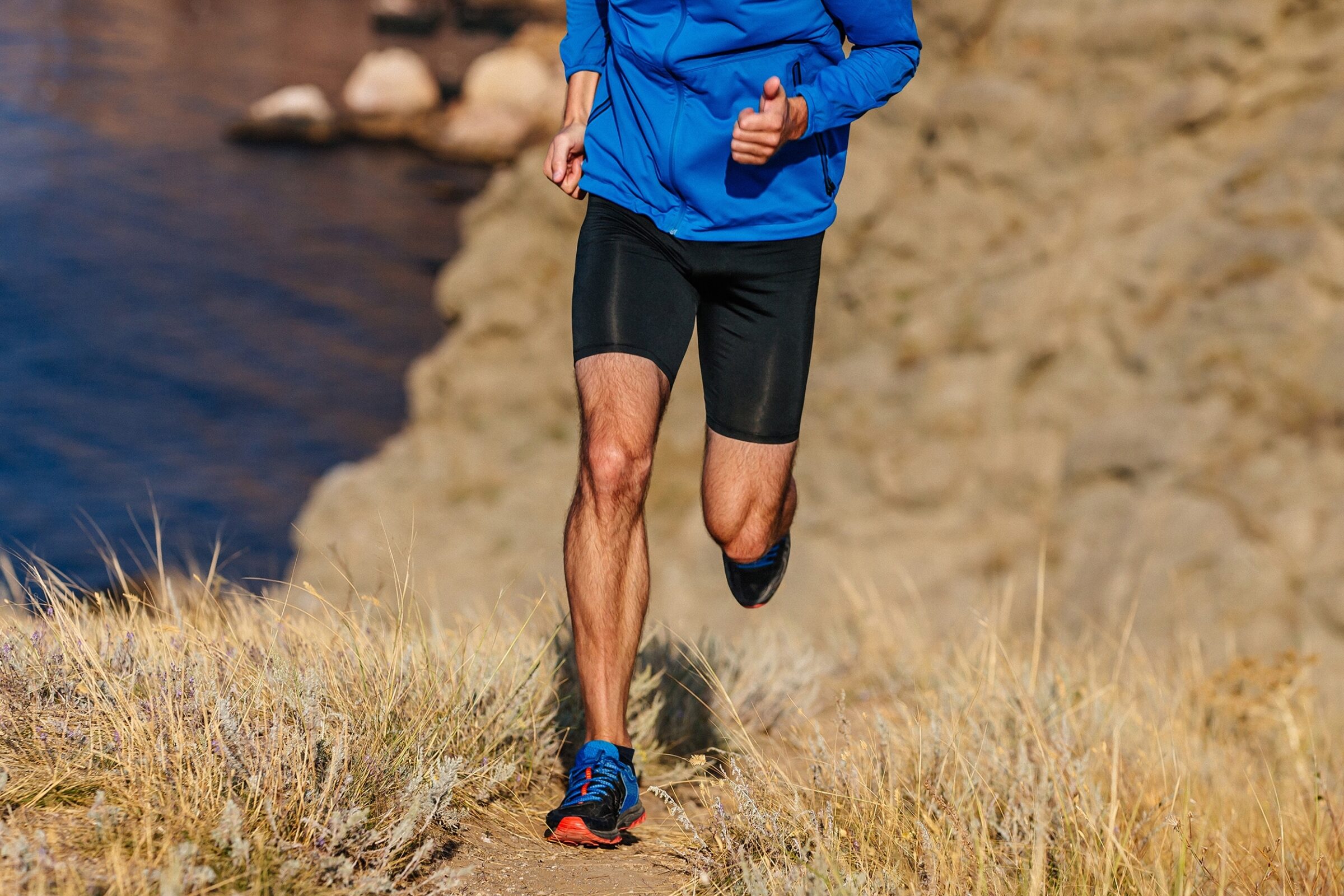 man trail running in Colorado